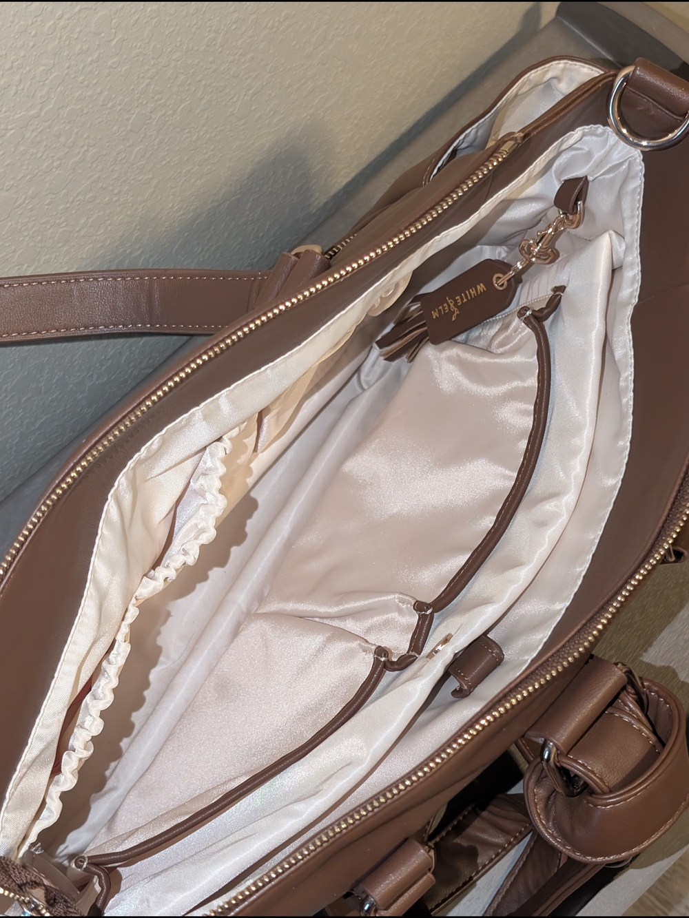 Brown Faux Leather Tote Bag - Picture 3 of 4